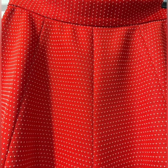 Vintage Scarlet Red A-Line Polka Dot Polyester Skirt by Personal Ladies Size 8 - Picture 2 of 4